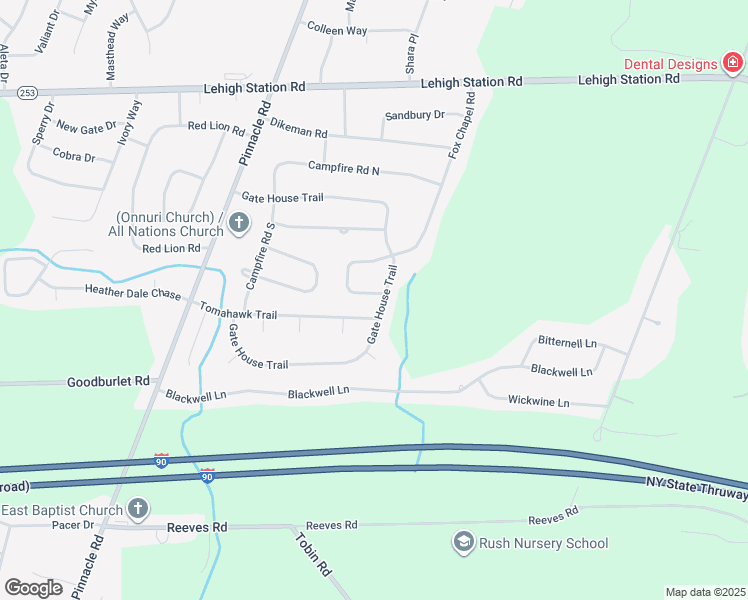 map of restaurants, bars, coffee shops, grocery stores, and more near 201 Fox Chapel Road in Henrietta