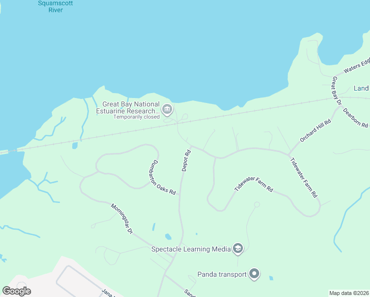 map of restaurants, bars, coffee shops, grocery stores, and more near 63 Depot Road in Stratham
