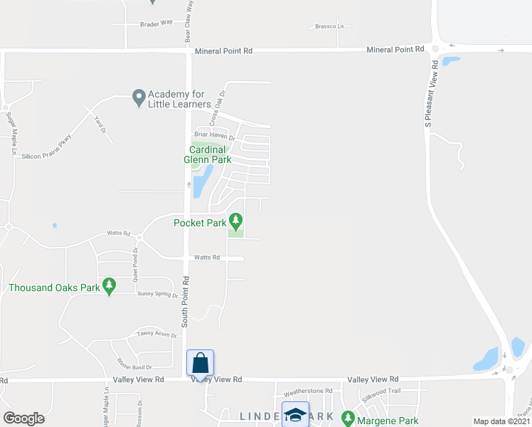 map of restaurants, bars, coffee shops, grocery stores, and more near 519 Stone Arbor Trail in Verona
