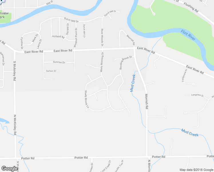 map of restaurants, bars, coffee shops, grocery stores, and more near 526 Misty Morning Drive in Flushing