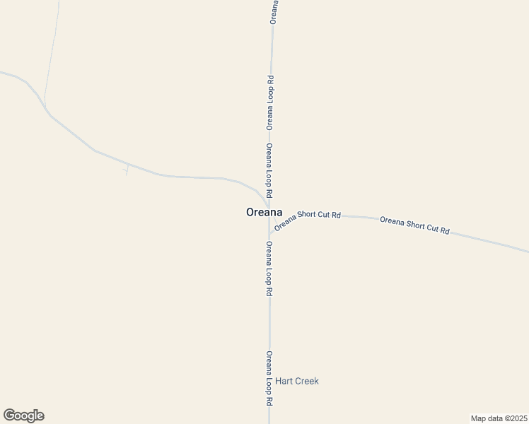 map of restaurants, bars, coffee shops, grocery stores, and more near 16966 Short Cut Road in Oreana