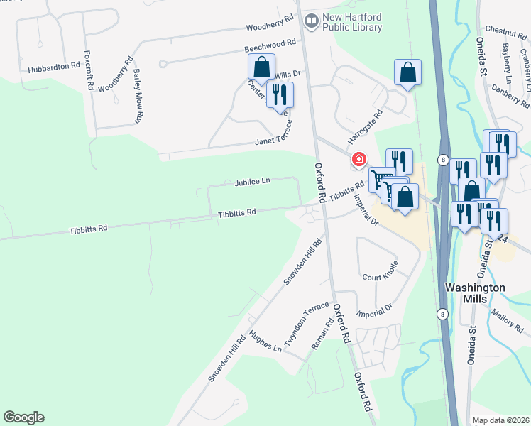 map of restaurants, bars, coffee shops, grocery stores, and more near 9064 15 in New Hartford