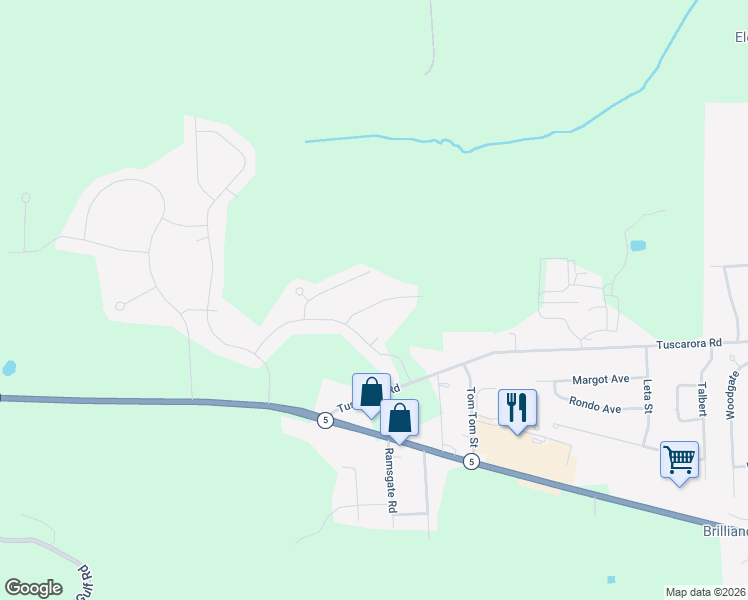 map of restaurants, bars, coffee shops, grocery stores, and more near 1940 North Ridge Drive in Sullivan