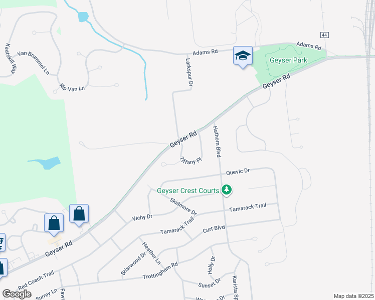 map of restaurants, bars, coffee shops, grocery stores, and more near 1 Tiffany Place in Saratoga Springs