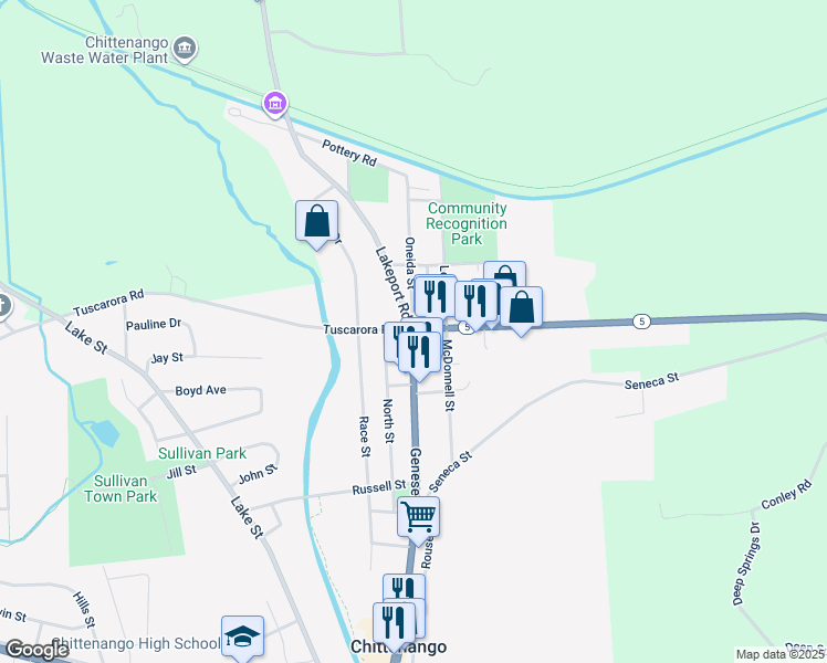 map of restaurants, bars, coffee shops, grocery stores, and more near in Chittenango