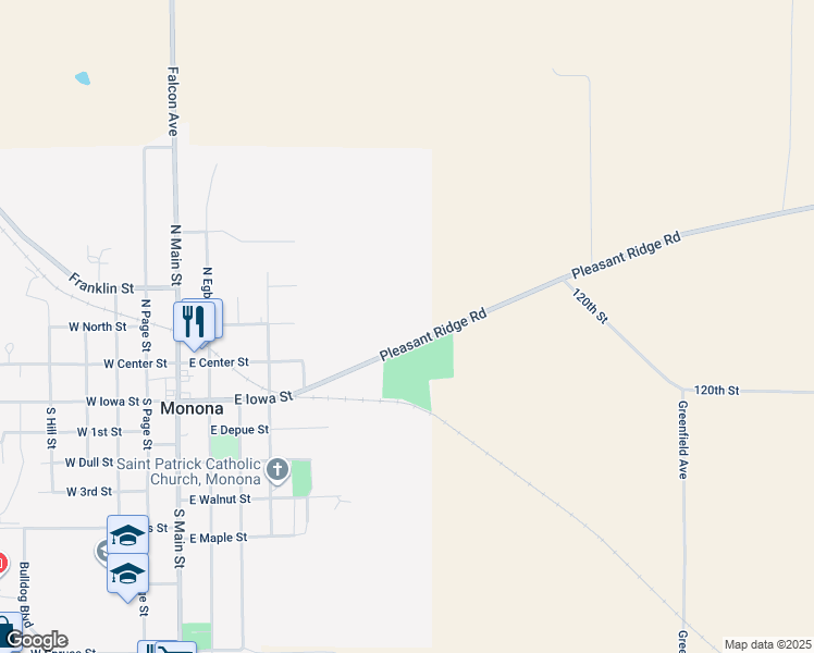 map of restaurants, bars, coffee shops, grocery stores, and more near 529 East Iowa Street in Monona