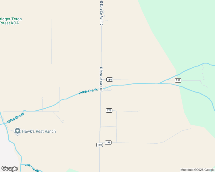 map of restaurants, bars, coffee shops, grocery stores, and more near 1384 County Road 110 in Etna