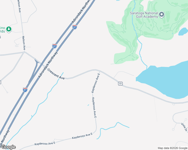 map of restaurants, bars, coffee shops, grocery stores, and more near 255 Kaydeross Avenue East in Saratoga Springs