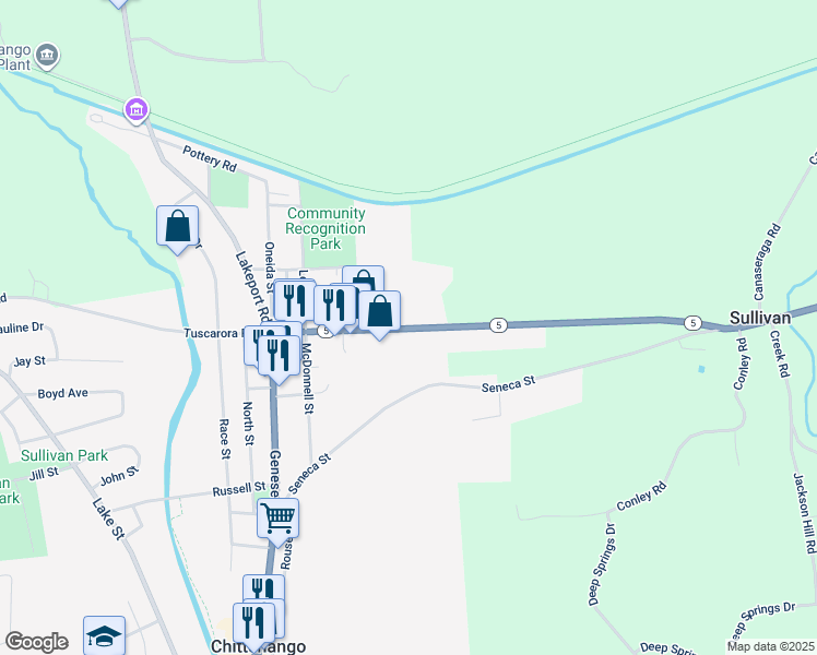 map of restaurants, bars, coffee shops, grocery stores, and more near 991 Genesee Turnpike in Chittenango