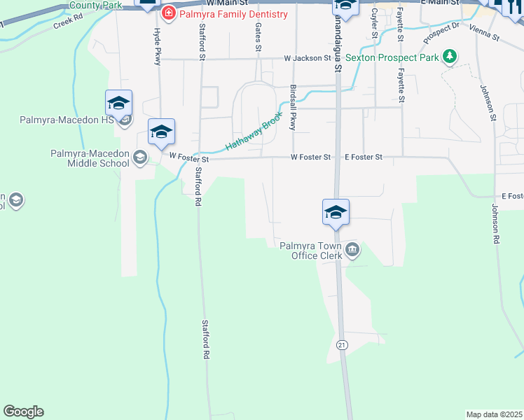 map of restaurants, bars, coffee shops, grocery stores, and more near 1000 Laurentian Drive in Palmyra