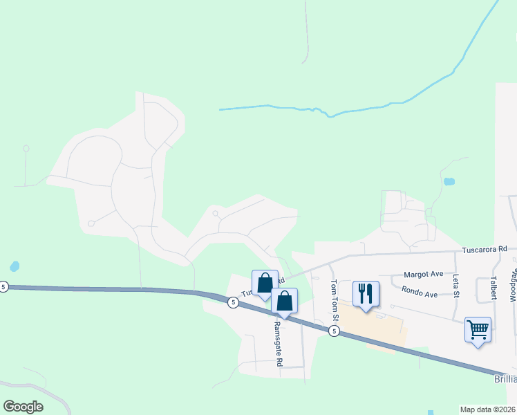 map of restaurants, bars, coffee shops, grocery stores, and more near 1940 North Ridge Drive in Sullivan