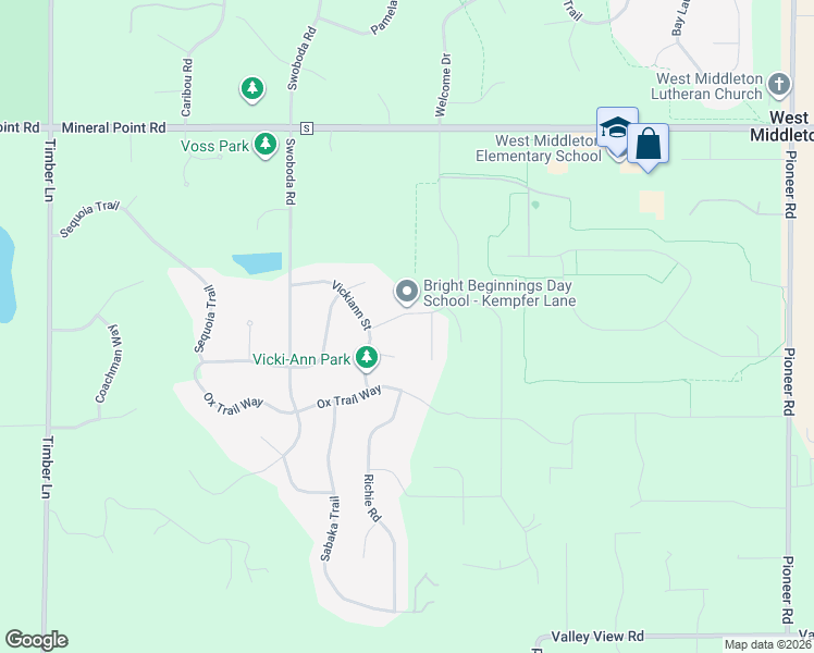 map of restaurants, bars, coffee shops, grocery stores, and more near 7723 Kempfer Lane in Verona