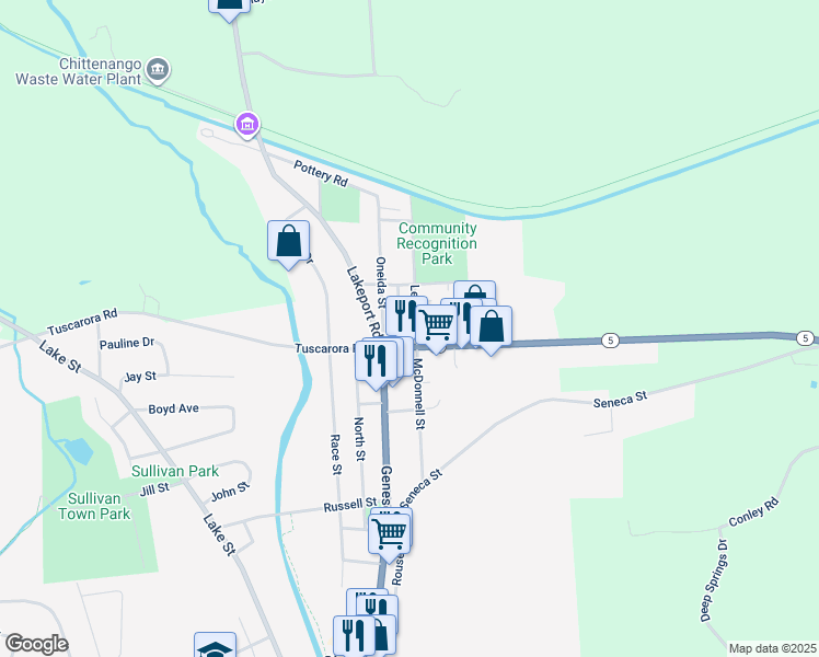 map of restaurants, bars, coffee shops, grocery stores, and more near in Chittenango