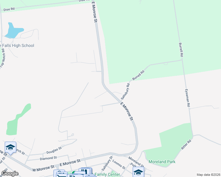 map of restaurants, bars, coffee shops, grocery stores, and more near 759 East Monroe Street in Little Falls