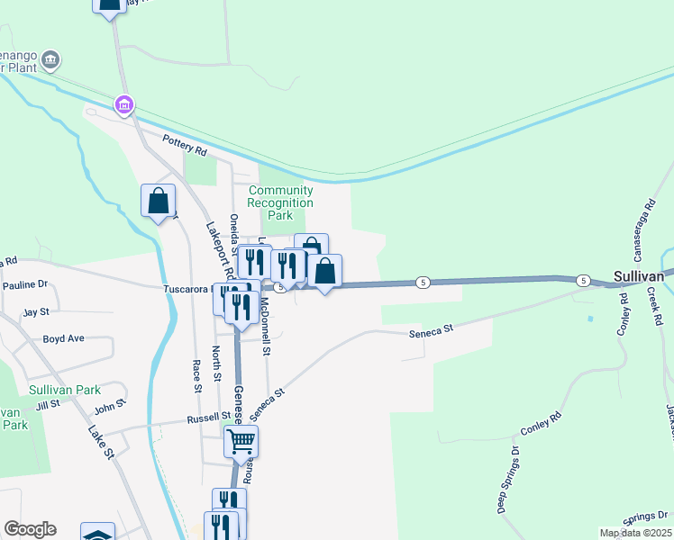 map of restaurants, bars, coffee shops, grocery stores, and more near 991 Genesee Turnpike in Chittenango