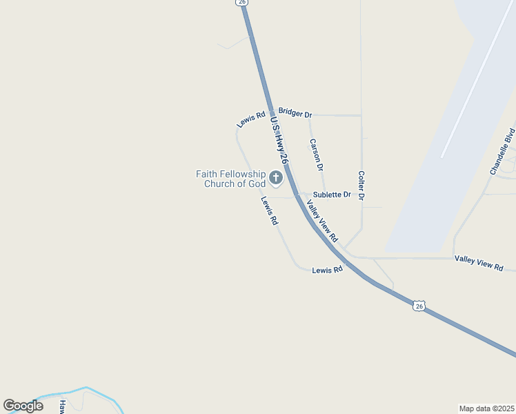 map of restaurants, bars, coffee shops, grocery stores, and more near 3220 Lewis Road in Riverton