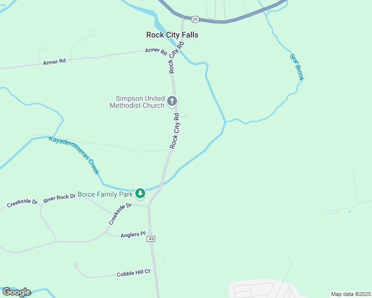 map of restaurants, bars, coffee shops, grocery stores, and more near 1072 Rock City Road in Rock City Falls