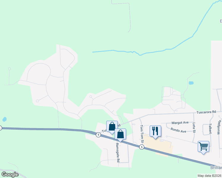 map of restaurants, bars, coffee shops, grocery stores, and more near 1940 North Ridge Drive in Sullivan