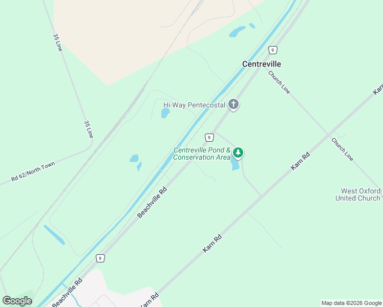 map of restaurants, bars, coffee shops, grocery stores, and more near 584077 Beachville Road in Ingersoll