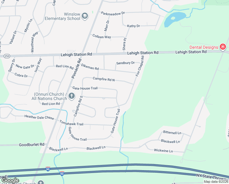 map of restaurants, bars, coffee shops, grocery stores, and more near 78 Gate House Trail in Henrietta