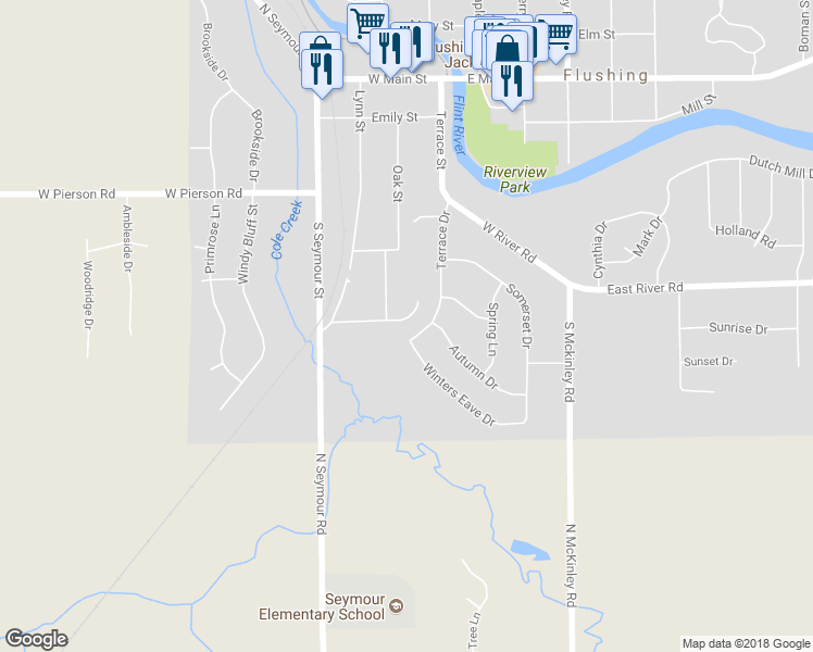 map of restaurants, bars, coffee shops, grocery stores, and more near 245 Aberdeen Court in Flushing