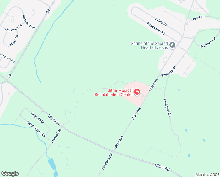map of restaurants, bars, coffee shops, grocery stores, and more near 117 Sitrin Lane in New Hartford