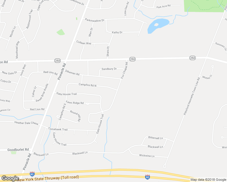 map of restaurants, bars, coffee shops, grocery stores, and more near 139 Campfire Road North in Henrietta