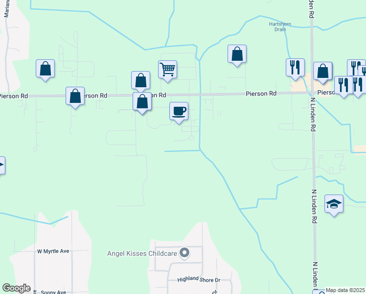 map of restaurants, bars, coffee shops, grocery stores, and more near 3419 Pierson Place in Flushing
