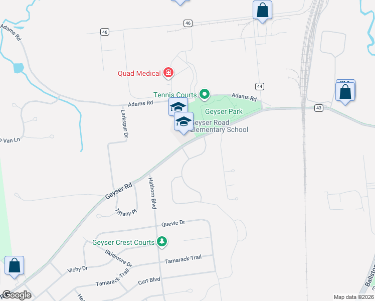 map of restaurants, bars, coffee shops, grocery stores, and more near 4 Annie Drive in Saratoga Springs