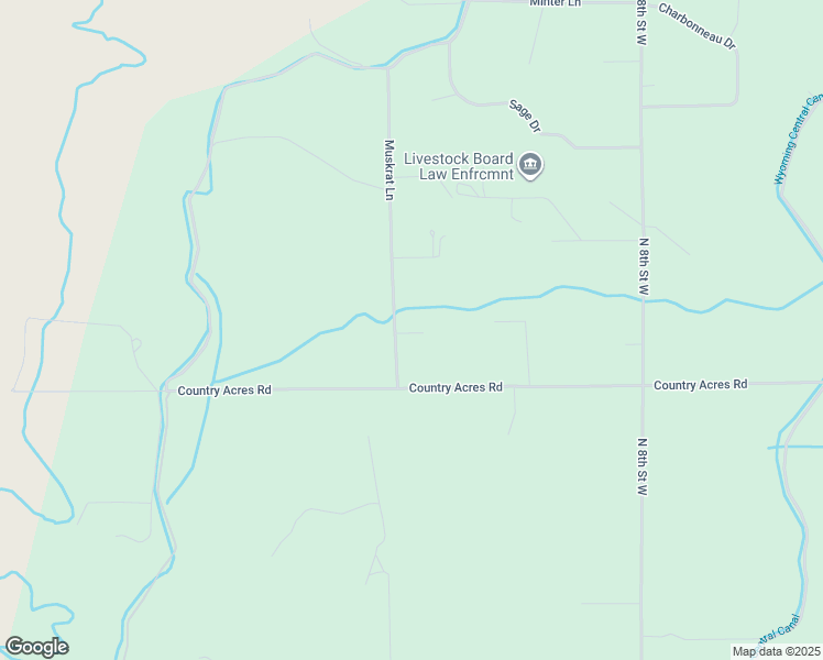 map of restaurants, bars, coffee shops, grocery stores, and more near 10 Muskrat Lane in Riverton