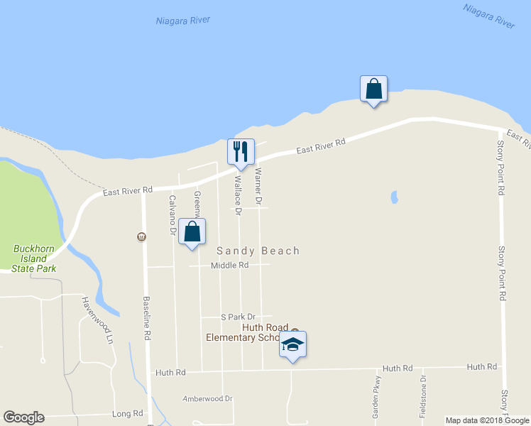 map of restaurants, bars, coffee shops, grocery stores, and more near 3525 Warner Drive in Grand Island