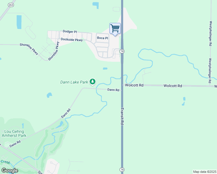 map of restaurants, bars, coffee shops, grocery stores, and more near 10620 Transit Road in East Amherst
