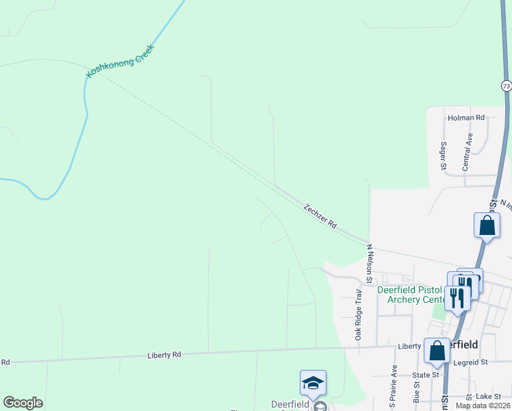 map of restaurants, bars, coffee shops, grocery stores, and more near 210 Savannah Parkway in Deerfield