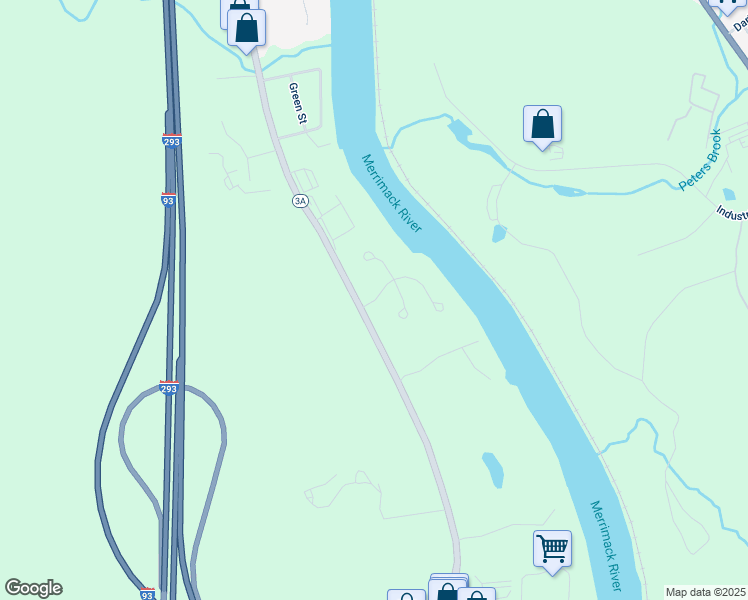 map of restaurants, bars, coffee shops, grocery stores, and more near 2 Sunrise Boulevard in Hooksett