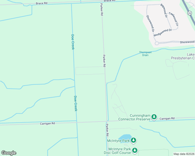 map of restaurants, bars, coffee shops, grocery stores, and more near 5171 Parker Road in Fort Gratiot Township