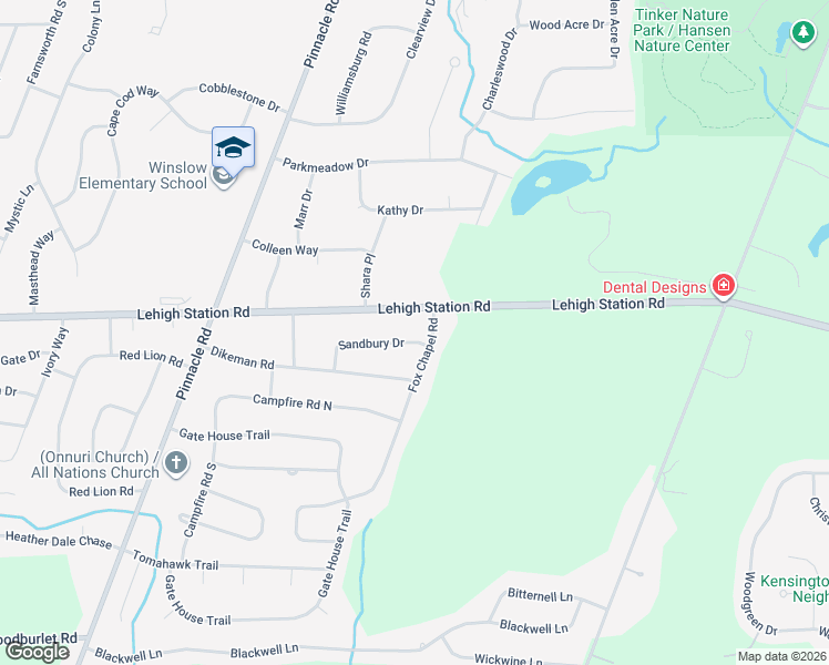 map of restaurants, bars, coffee shops, grocery stores, and more near 16 Fox Chapel Road in Pittsford
