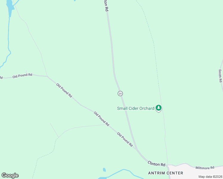 map of restaurants, bars, coffee shops, grocery stores, and more near 320 Clinton Road in Antrim
