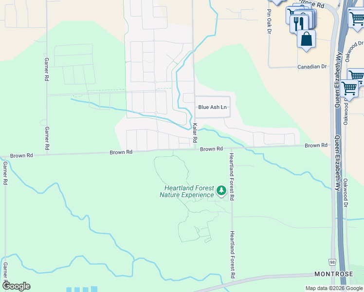 map of restaurants, bars, coffee shops, grocery stores, and more near 8273 Tulip Tree Drive in Niagara Falls