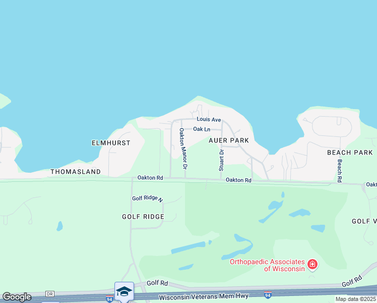 map of restaurants, bars, coffee shops, grocery stores, and more near w289n2160 Louis Avenue in Pewaukee