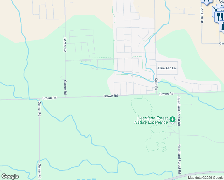 map of restaurants, bars, coffee shops, grocery stores, and more near 8605 Brown Road in Niagara Falls