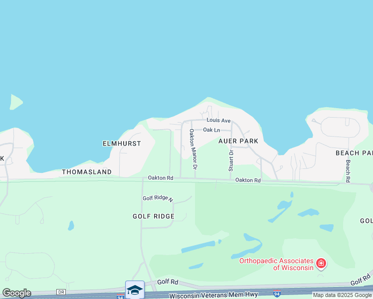 map of restaurants, bars, coffee shops, grocery stores, and more near W289N2160 Louis Avenue in Pewaukee