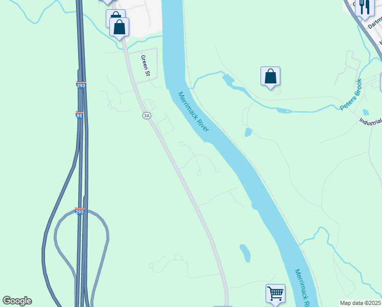 map of restaurants, bars, coffee shops, grocery stores, and more near 2 Sunrise Boulevard in Hooksett