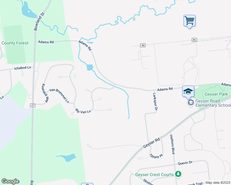 map of restaurants, bars, coffee shops, grocery stores, and more near 14 Dutchess Court in Saratoga Springs