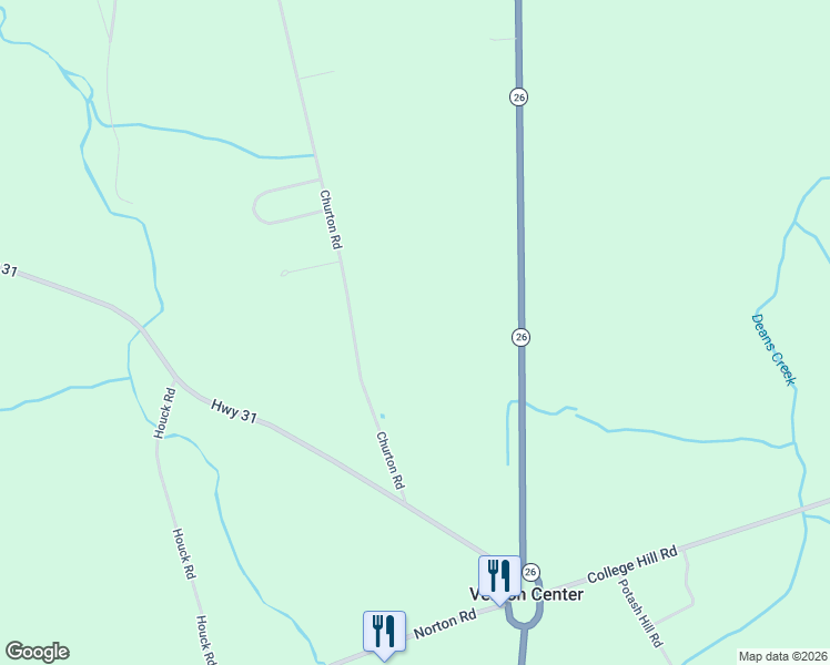 map of restaurants, bars, coffee shops, grocery stores, and more near 4012 Churton Road in Vernon