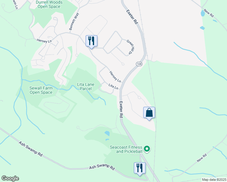 map of restaurants, bars, coffee shops, grocery stores, and more near 24 Lita Lane in Newmarket
