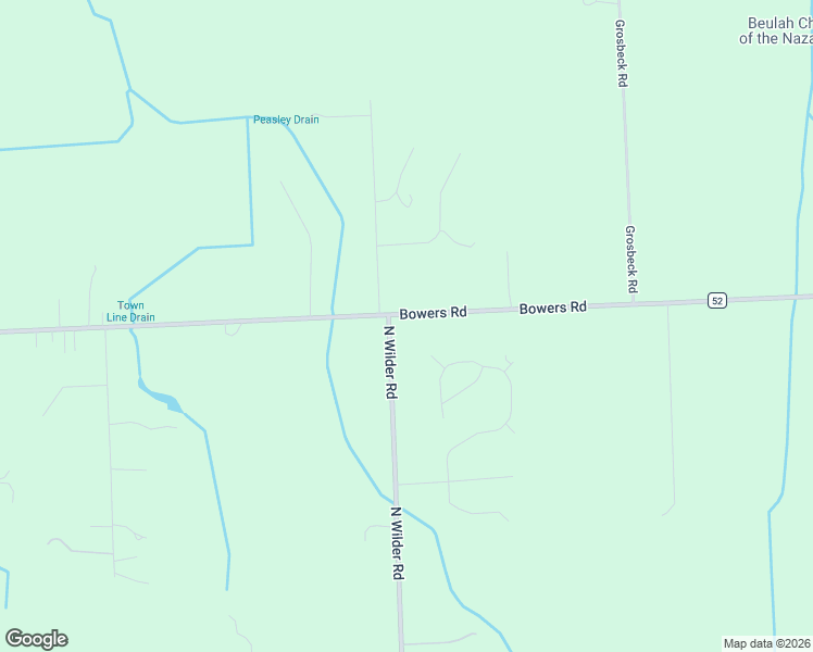 map of restaurants, bars, coffee shops, grocery stores, and more near 2519 Bowers Road in Lapeer