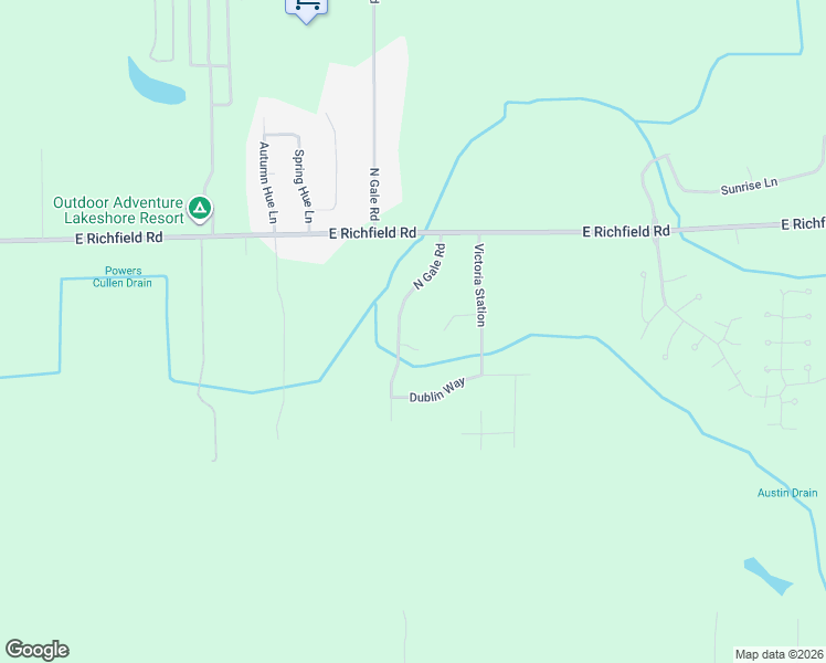 map of restaurants, bars, coffee shops, grocery stores, and more near 3460 North Gale Road in Davison