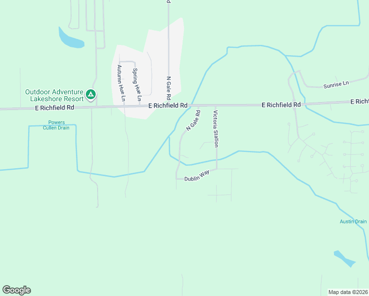 map of restaurants, bars, coffee shops, grocery stores, and more near 3460 North Gale Road in Davison