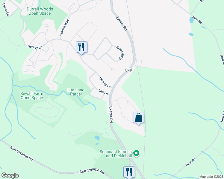 map of restaurants, bars, coffee shops, grocery stores, and more near 160 Exeter Road in Newmarket