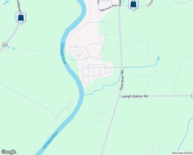 map of restaurants, bars, coffee shops, grocery stores, and more near 4255 East River Road in West Henrietta